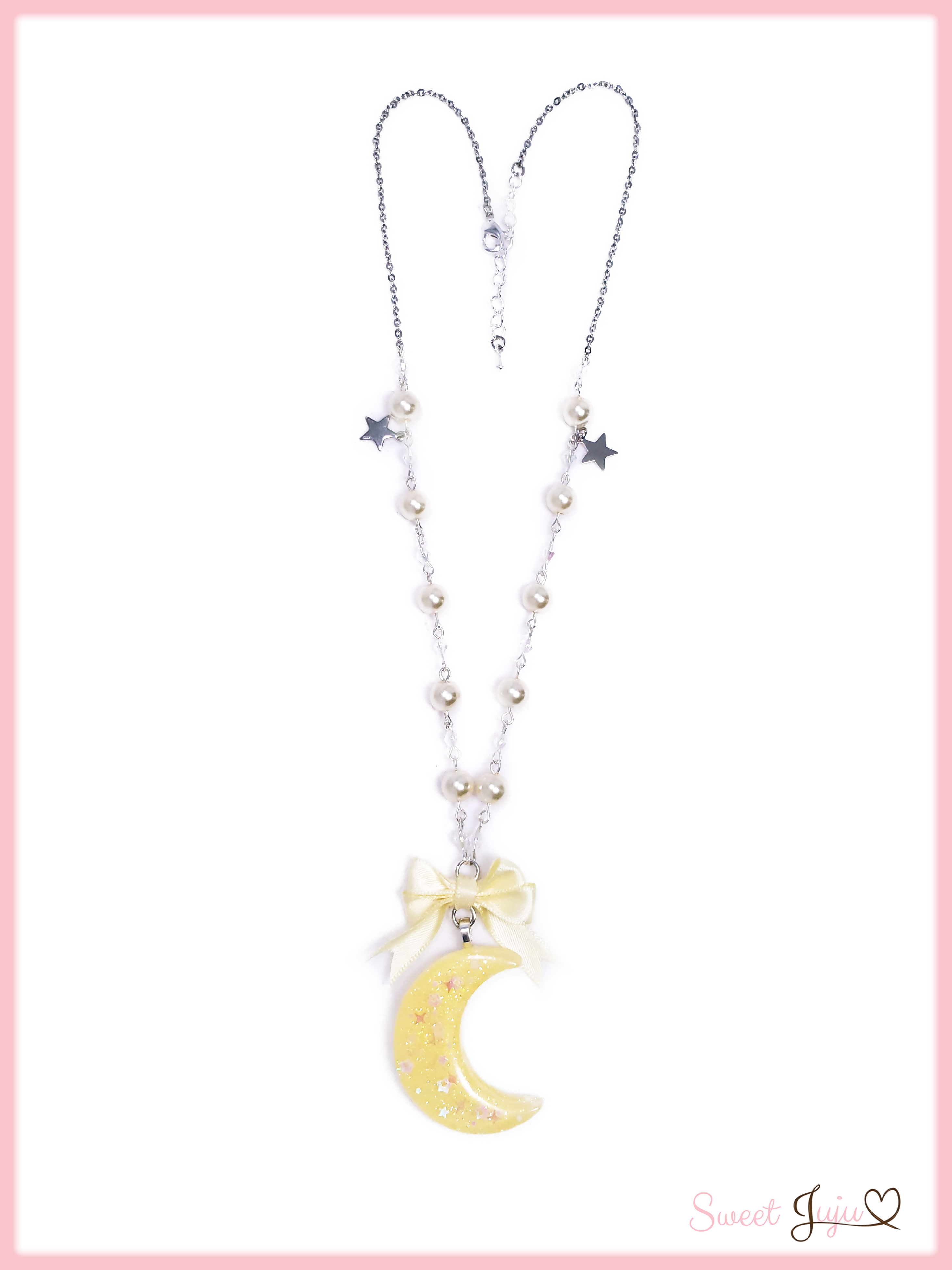 celestial angel necklace yellow