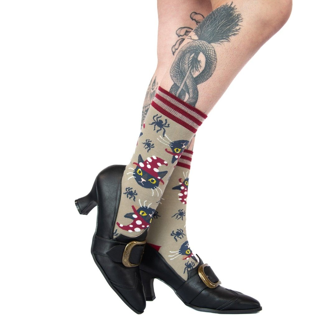Witchy Whiskers Crew Socks