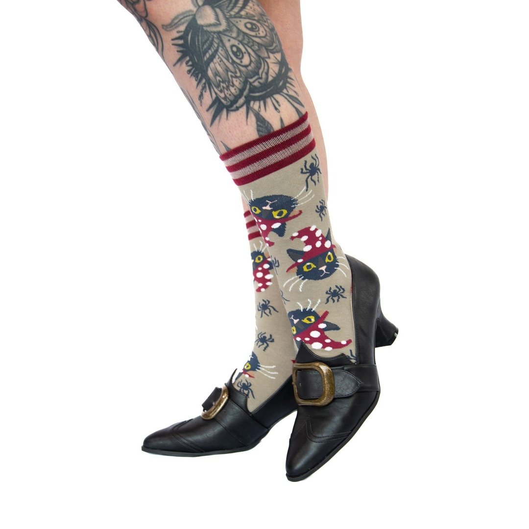 Witchy Whiskers Crew Socks