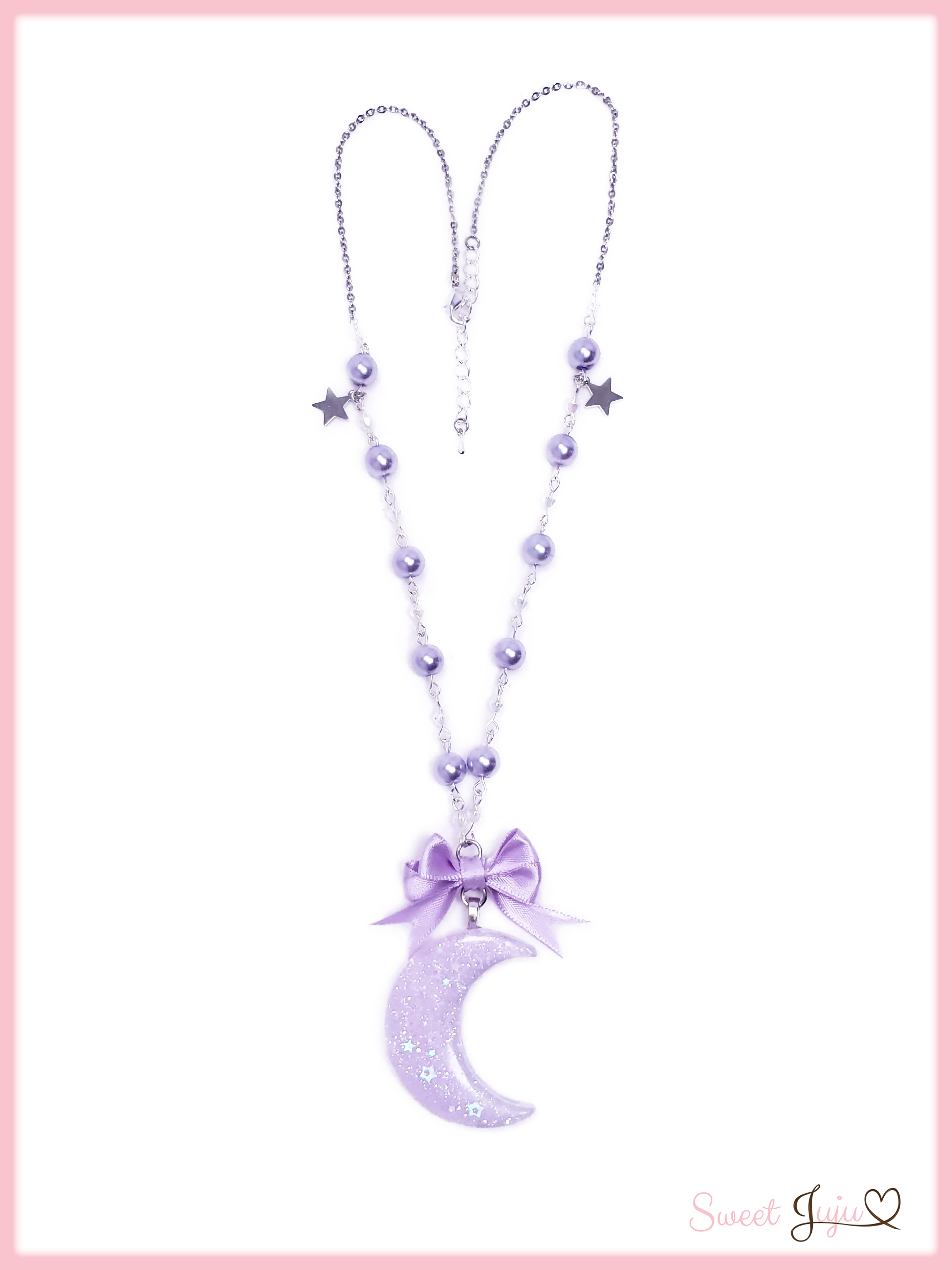celestial angel necklace lavender
