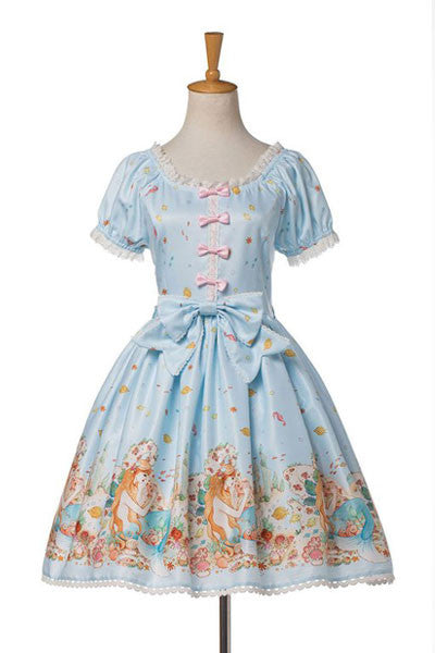 Mermaid's Castle Onepiece in Blue - Lolita Collective