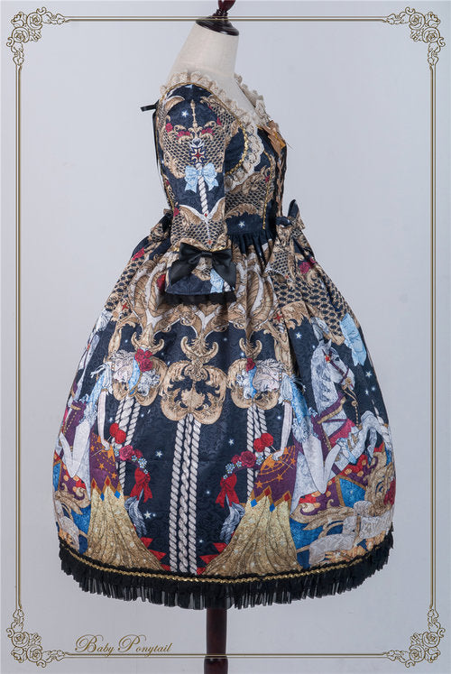 Circus Princess Onepiece in Black - Lolita Collective