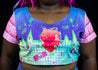 SomeBodies Short Sleeve Crop Top Toxic (green) - Lolita Collective