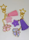 Star Flower Transparent Space Resin Keychain- Pink or Purple - Lolita Collective