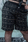 Anxiety Angel Pocket Shorts in Gold - Lolita Collective