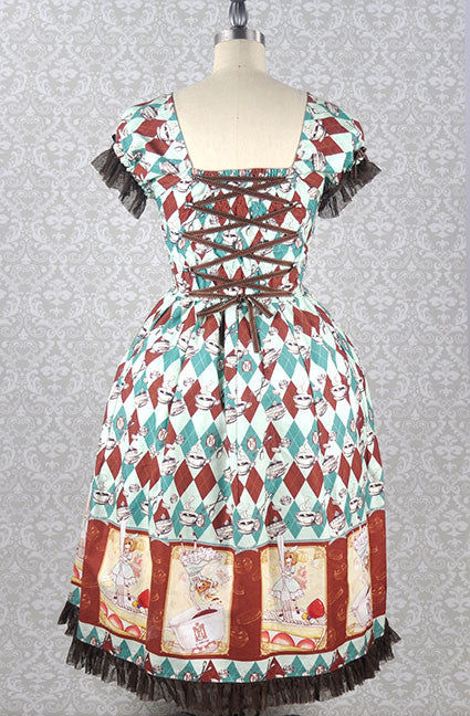 Thumbelina's Tea Party Onepiece Dress in Mint - Lolita Collective